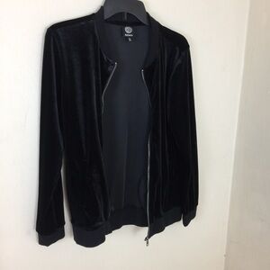 NWOT Bobeau velvet Black Sweater Jacket. Sz S.